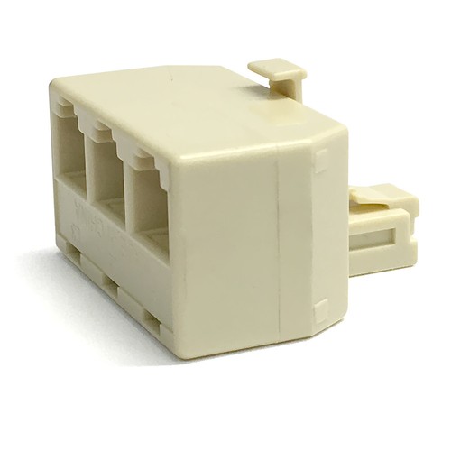 GE 20470 Phone Line 1 to 3 Splitter Wall Jack Adapter for Fax DSL Model