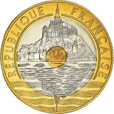 [#183381] Coin, France, Mont Saint Michel, 20 Francs, 1998, Paris, MS(65-70)
