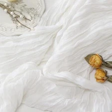  White Cheesecloth Table Runner 35x120 Inches Gauze 1 Pack-10FT Ivory White