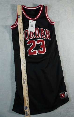 Jordan Nike Girls 23 Jersey Long Tank Top Size L Gym Black Sleeveless MSRP $45 - Picture 9 of 12