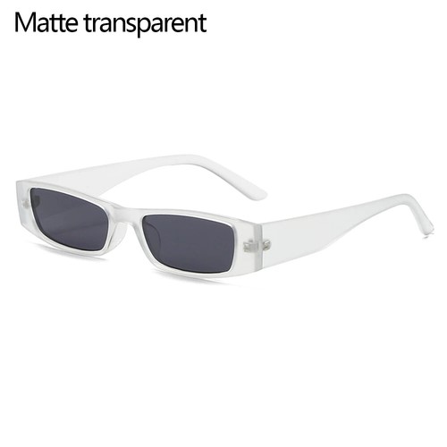 Small Rectangle Sunglasses Women Men Retro Narrow Frame Leopard Vintage - Picture 18 of 19