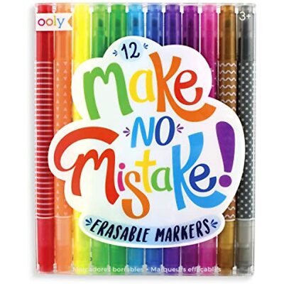 OOLY Make No Mistake Erasable Markers, Set of 12