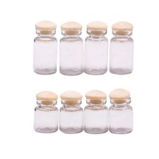 4x 1/12 Dollhosue Miniature Glass Jars Model Small Glass Bottles Life