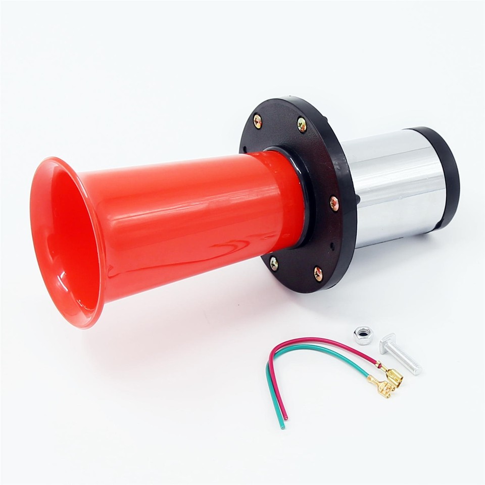 LOUD AHOOGA/OOGA ANTIQUE VINTAGE CLASSIC OLD CAR/TRUCK AIR HORN 12V RED
