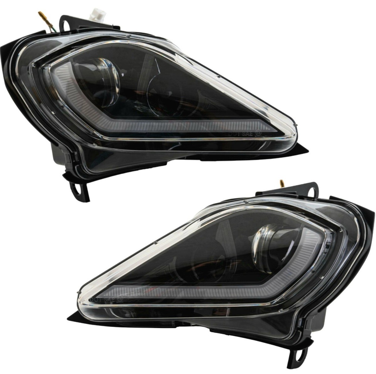 Tusk LED Headlight Full Replacement Housings For Yamaha Raptor 700