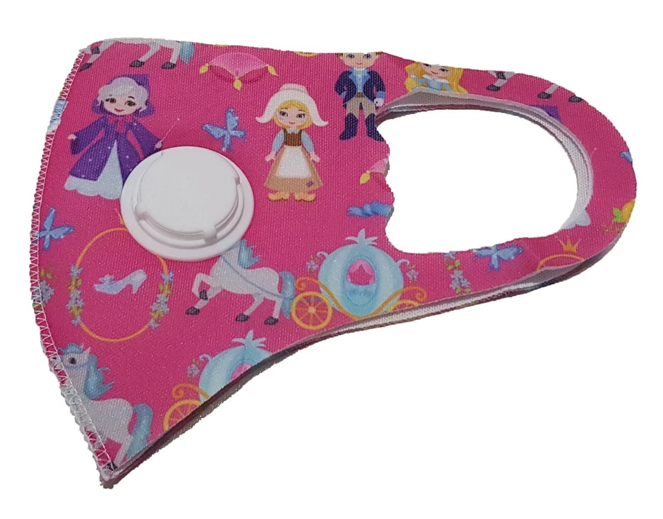 Girls Washable Reusable Princess Design Fashion Face Mask With Filter - Image 2 of 3