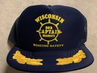 NEW Wisconsin DNR Captain Graduate Boating Safety Trucker Hat Scrambled Egg Mesh — photo 1