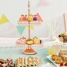 Cake Display Stand Elegant Decoration Tools Dessert Pedestal Mirror Tray Durable