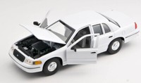 Blitz Versand Ford Crown Victoria 1999 Weiss Welly Modell Auto 1:24 Neu Ovp Box