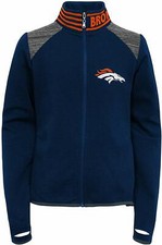 Outerstuff NFL Football Youth Girls Denver Broncos Aviator Full Zip Jacket