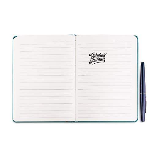 Leatherette Vintage Journal Hard Cover Lined Notebook Old Looking A5 Teal - 第 5/6 張圖片