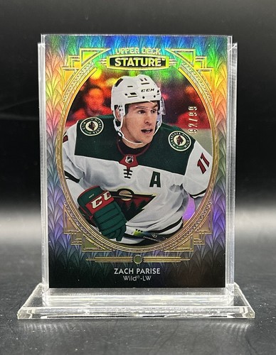 2020-21 Upper Deck Stature Zach Parise Refractor #/99 Minnesota Wild - Picture 1 of 2