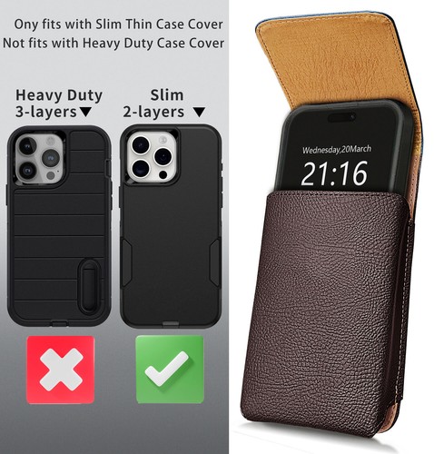 For Apple iPhone 6/6s/7/8 Plus Vertical Leather Case w/ Belt Clip Holster Cover - Picture 41 of 53