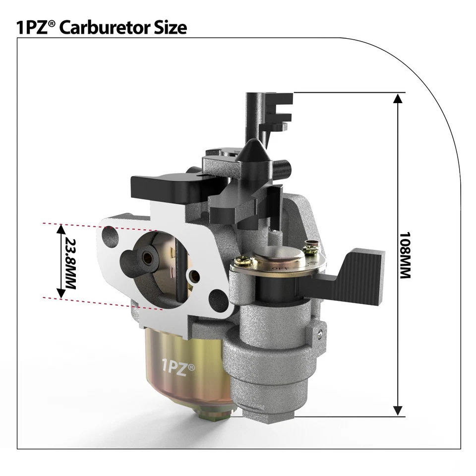 Per Honda GX160 5,5HP GX200 16100-ZH8-W61 Carburatore Carburatore con Filtro Carburante e Guarnizione - Immagine 2 di 4