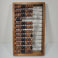 VTG Abacus Wooden Russian USSR Calculator Counting Dovetail Wood Boho Folk Art