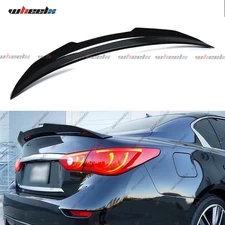 Duckbill Trunk Spoiler PSM STYLE For 2014-2024 Infiniti Q50 Gloss Black Painted