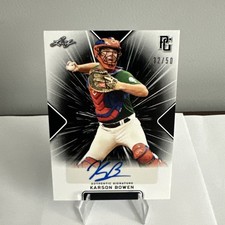 2021 LEAF PERFECT GAME AUTO KARSON BOWEN BLACK PAPER  32/50