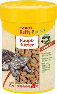 sera Raffy P Nature 100 ml (22 g) | Hauptfutter für Wasserschildkröten Reptilien