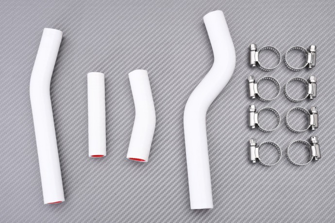 Kit durites radiateur blanc Yamaha YZ450F idéal pour le circuit et l'enduro