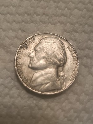 Vintage 1979 Jefferson Nickel ,No Mint Mark same year Susan B Anthony series 