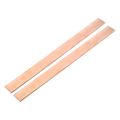 2Pcs 8'' x 4/5'' Copper Flat Bar,5/64'' Thickness Copper Bar Stock
