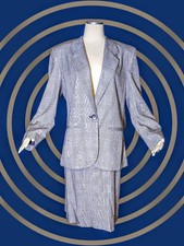 PENDLETON Country Sophisticates 2 Pc Skirt Blazer SUIT SET Blue Brown Women's L