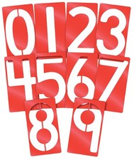 Durable Plastic Number Stencils Set for Kids Educational Arts and Crafts 5x9 ...