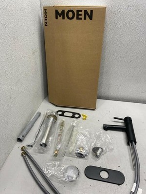 Moen 6190BL Align Single Hole Modern Bathroom Faucet Matte Black