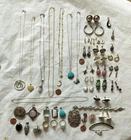 New ListingVintage .925 Jewelry Lot. Necklaces, Bracelets, Rings. Several Native Pieces.