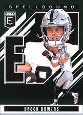 2025 Donruss Elite Brock Bowers Spellbound Green #23 Las Vegas Raiders