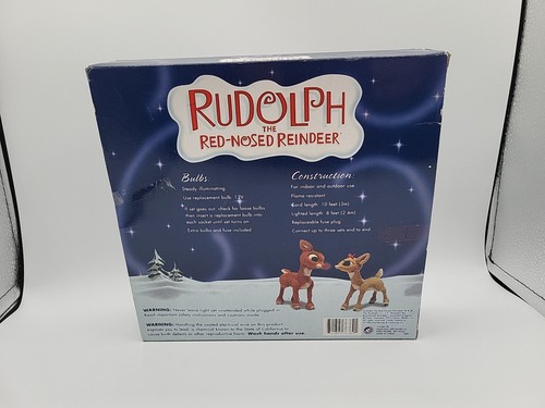 Rudolph The Red Nosed Reindeer Santa Novelty Indoor Outdoor Light Set - Picture 3 of 7