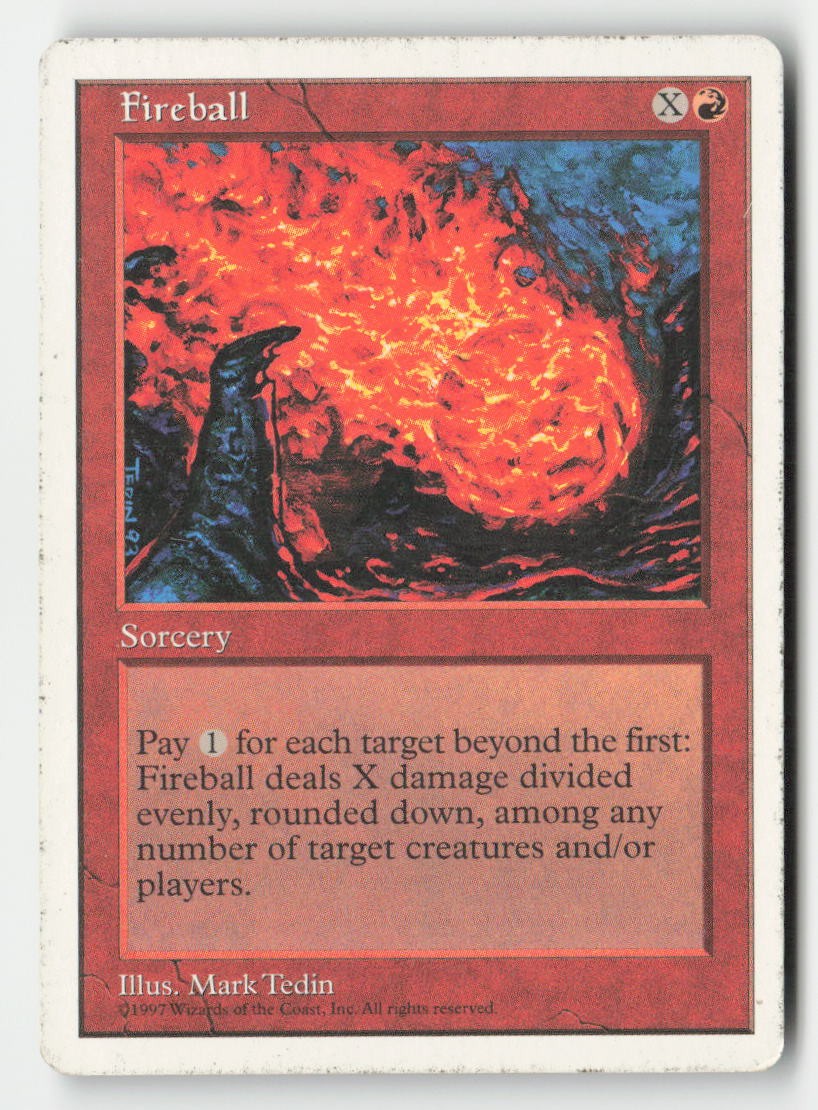 Fireball Common Fifth Edition Magic: The Gathering Lightly Played