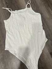 BRAND NEW WILD FABLE BODYSUIT WHITE SLEEVELESS CASUAL WOMEN SOFT XL