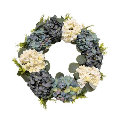 Hydrangea Wreath Artificial Wreaths 40cm Garland Rustic Large Spring Wreaths for