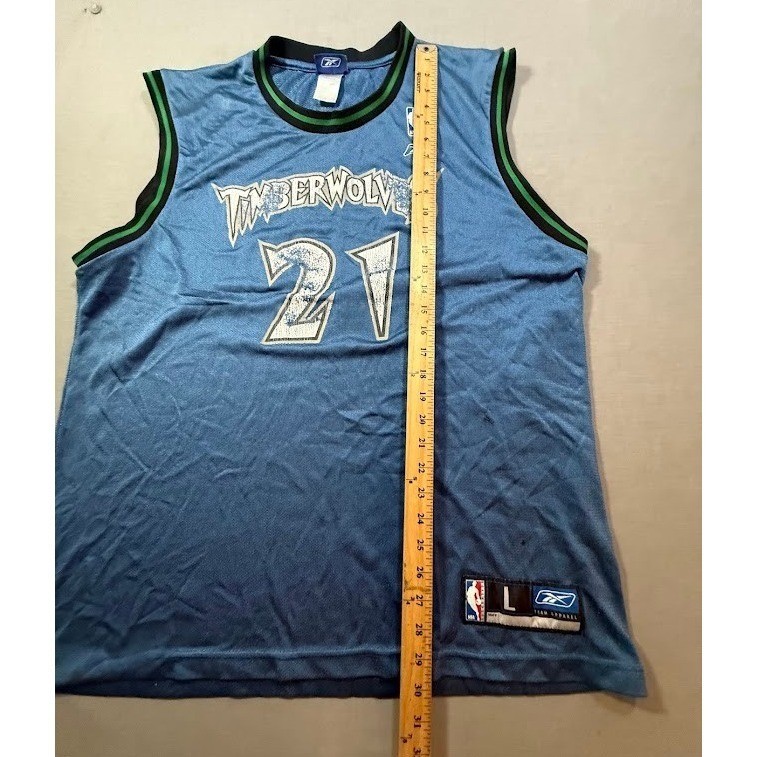 Minnesota Timberwolves Kevin Garnett 21 Basketball Jersey Reebok Size L thumbnail 7