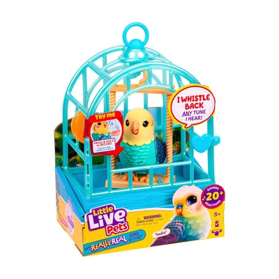 Little Live Pets Mein wirklich echter Vogel & Käfig - Indie, interaktives, realistisches Haustier