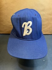 Vintage New Era B Uppercase Cursive DuPont Pro Model Medium Large USA Made Hat