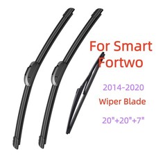 Set Of 3 Front And Rear Wiper Blade 20207 For Smart Fortwo 2014-2020