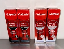 4 Colgate Optic White Toothpaste 2 x Pro Series 2 x Renewal 3.0 oz each