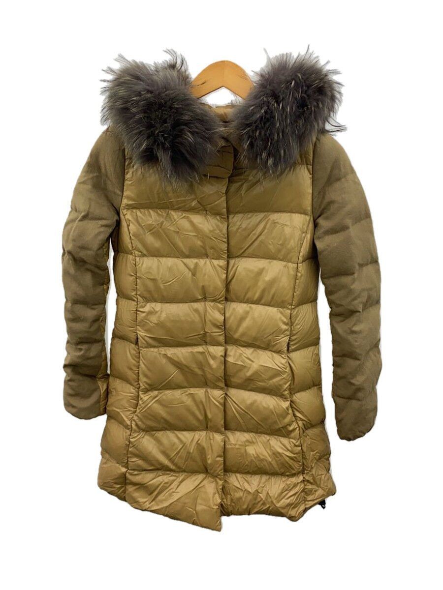 ALTRA DUVETICA Altro ROCRI Piumino Pelliccia di Procione 38 Nylon Beige