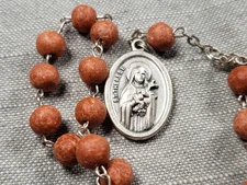 Vintage Rosary Chaplet Of St Therese Of Lisieux Religious Christian Gift A87