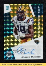 2020 Panini Mosaic Rookie Gold Prizm 3/10 K'Lavon Chaisson #RA50 Auto READ 4t6