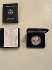 1995 W Proof Silver American Eagle One Dollar Coin with COA Uncirculated
