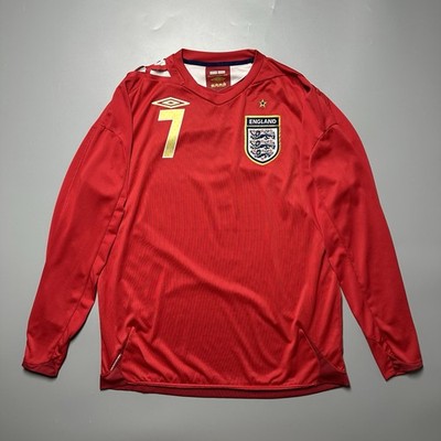 ENGLAND UMBRO 2006 WORLD CUP FOOTBALL SOCCER AWAY JERSEY #7