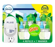	Febreze Plug-In Starter Kit Gain Original Scent Warmer + 4 Refills	