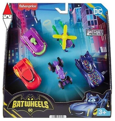 ACTIONFIGUR MATTEL BATWHEELS 5ER PACK DIECAST FAHRZEUGE