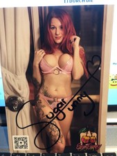 Autogrammkarte Erotikmodel Sugar Sunny - Original - Signiert - neuwertig