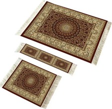 Oriental Rug Style Mouse Pad, W/ Free Matching Mini Carpet Coaster And Bookmark