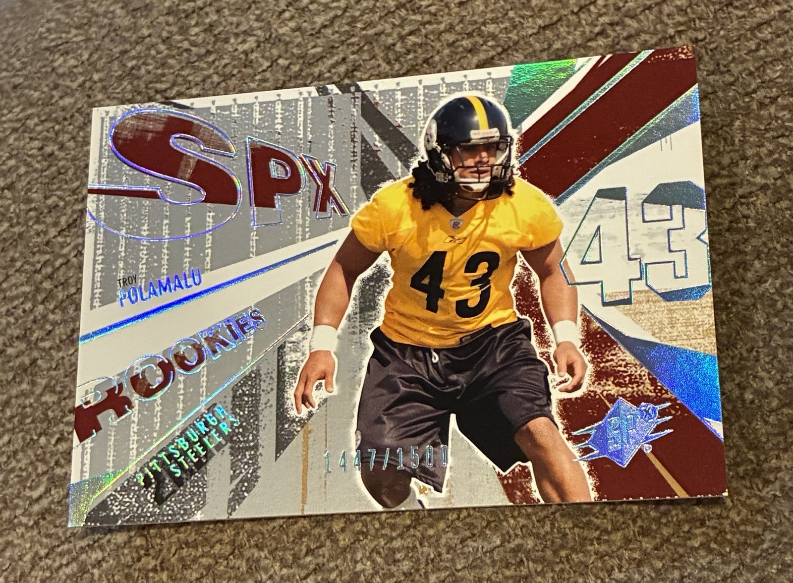 2003 UD SPX TROY POLAMALU ROOKIE CARD #184 Steelers SP /1500 HoF