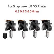 For Snapmaker U1 Hotend 0.2/0.4/0.6/0.8MM Quick Detachable Hardened Steel Nozzle